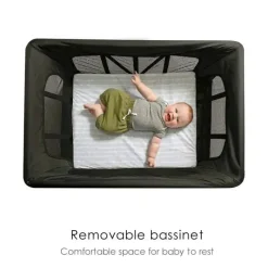4 Moms - Playard portátil Breeze Plus, preto Online