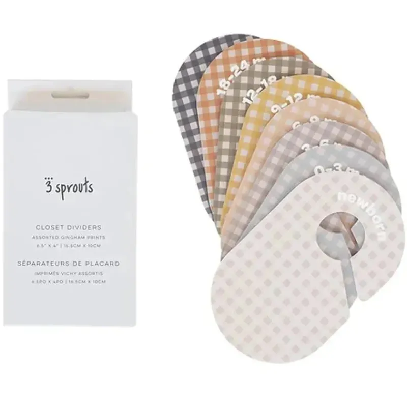 sprouts__divisrias_de_ar_SKU0N1CQqGI_2.webp 3 Sprouts - Divisórias de armário para cabides para bebês e crianças pequenas, conjunto de 8, guingão Sale