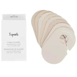 3 Sprouts - Divisórias de armário para cabides para bebês e crianças pequenas, conjunto de 8, sólido neutro Hot