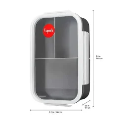 3 Sprouts - Fox Lunch Bento Box, Cinza Hot