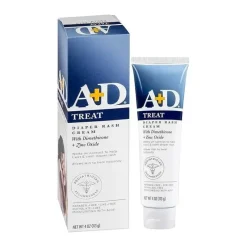 A+D - Creme para tratamento de assaduras com óxido de zinco, cuidados com a pele do bebê de fácil espalhamento, 4 onças New