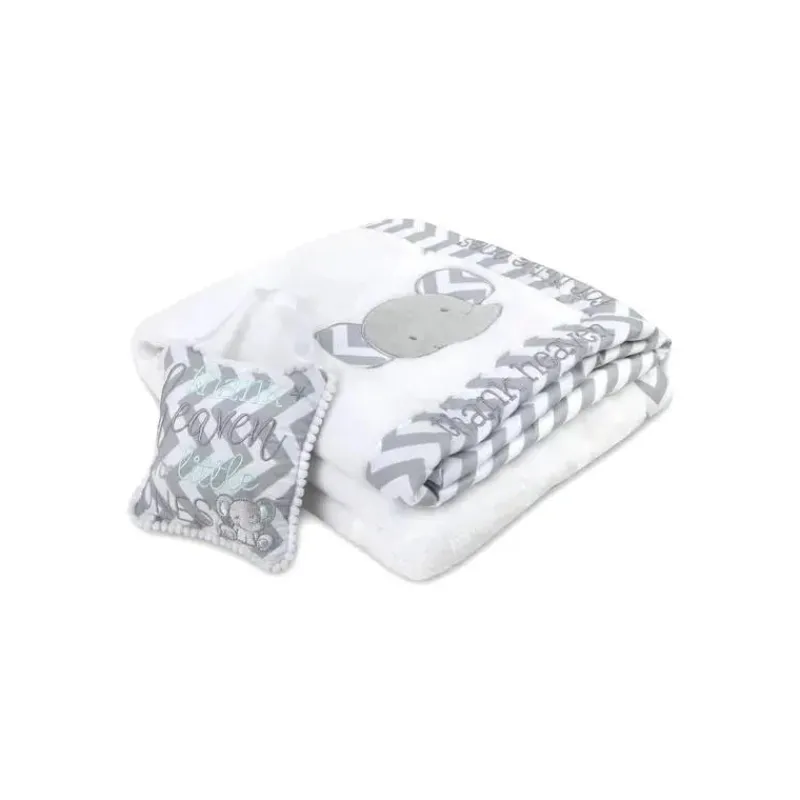 ad_sutton__cobertores_de__SKUN12tyyRu_0.webp AD Sutton - Cobertores de bebê elefante, cinza/branco Fashion