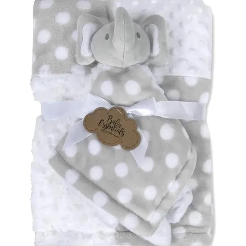 ad_sutton__cobertores_ess_SKUHLN9v46h_0.webp AD Sutton - Cobertores essenciais para bebês com cobertor de segurança, cinza elefante Fashion