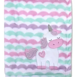 AD Sutton - Manta de pelúcia Baby Essentials, Rosa Unicórnio Online