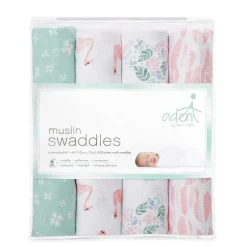 Aden + Anais - 4 Pk Swaddles Muslin, Rosa Briar Fashion