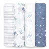 Aden + Anais - 4 Pk Swaddles Muslin, Time To Dream Hot