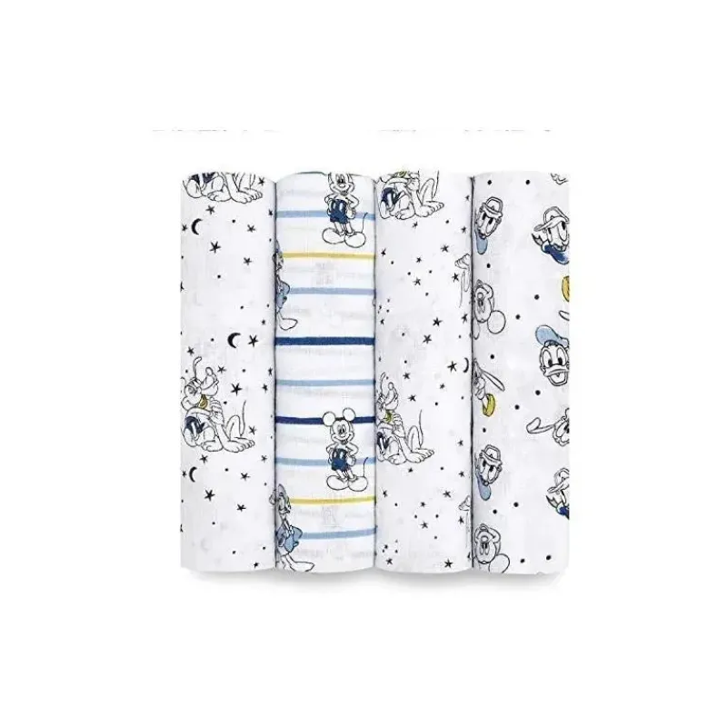 aden__anais___pk_swaddles_SKUPWDIV7TR_0.webp Aden + Anais - 4 Pk Swaddles Muslin, Mickey Stargazer Clearance