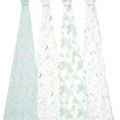 Aden + Anais - 4 Pk Swaddles Muslin, Voyager Hot