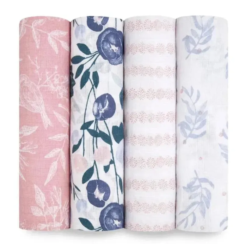 aden__anais___pk_swaddles_SKUYB8RE3JN_0.webp Aden + Anais - 4 Pk Swaddles de musselina, flores desabrochando Fashion