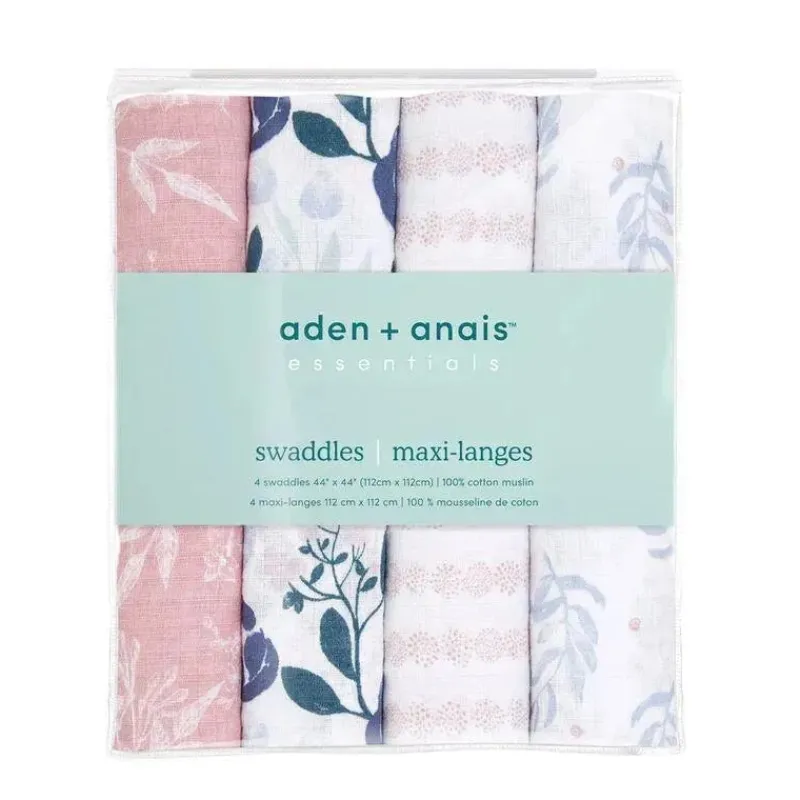 aden__anais___pk_swaddles_SKUYB8RE3JN_2.webp Aden + Anais - 4 Pk Swaddles de musselina, flores desabrochando Fashion