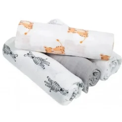 Aden + Anais - 4 Pk Swaddles Muslin, Safari Babes Online