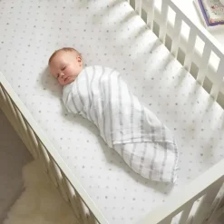 Aden + Anais - Cobertores Swaddleplus de musselina Dove 4 unidades, cinza/branco Sale