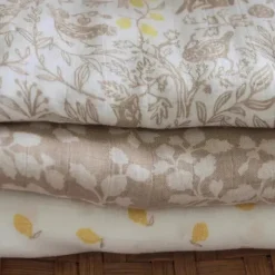 Aden + Anais - 3-Pack Swaddles - Silky Soft Natural, Woodland Clearance