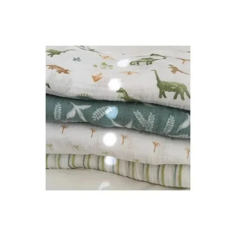 aden__anais__pk_essential_SKU3Vdho8XL_1.webp Aden + Anais - 4Pk Essential Dino Jungle Swaddle Blankets Discount