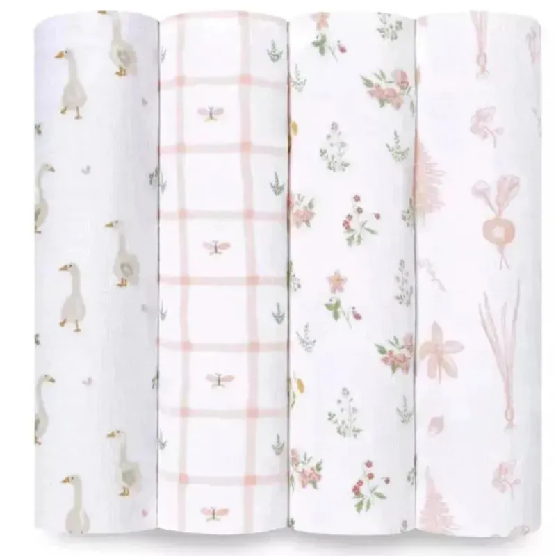 aden__anais__pk_essential_SKUZUmSBDyl_0.webp Aden + Anais - 4pk Essentials Muslin Swaddle Blankets New