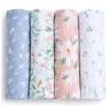 Aden + Anais - 4Pk Essentials Cotton Muslin Swaddle, Butterfly Garden Hot