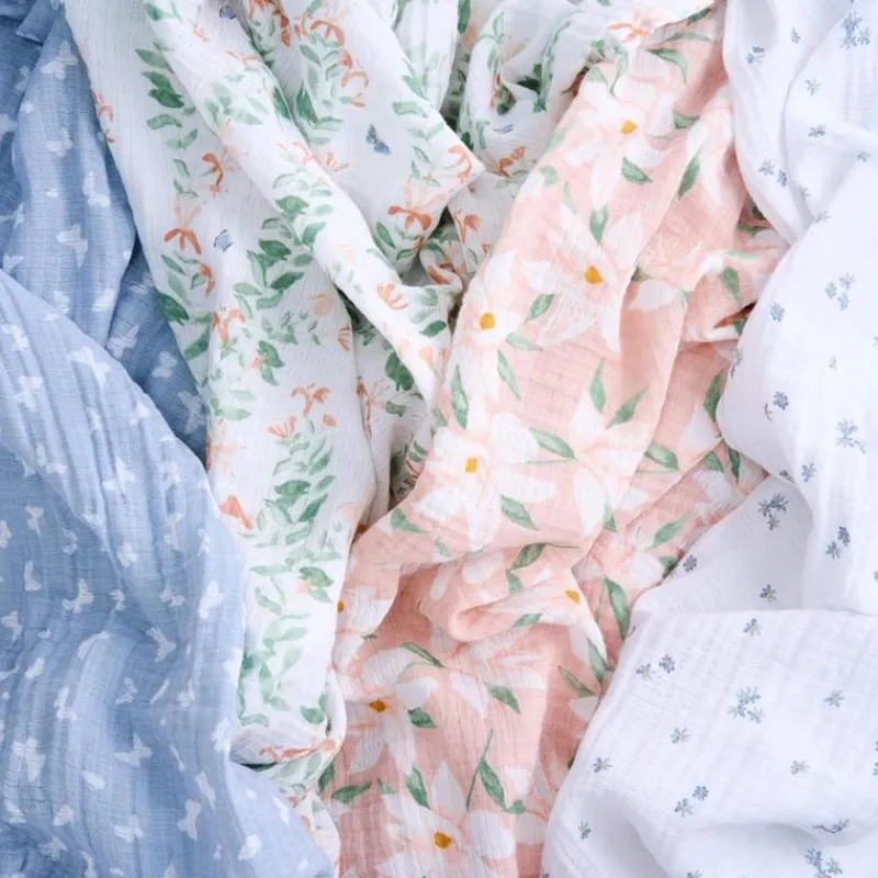 aden__anais__pk_essential_SKUcoBHO9RZ_1.webp Aden + Anais - 4Pk Essentials Cotton Muslin Swaddle, Butterfly Garden Hot