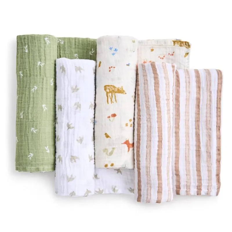 aden__anais__pk_essential_SKUwPNELCbd_2.webp Aden + Anais - 4Pk Essentials Cotton Muslin Swaddle, Sage Woodland Discount