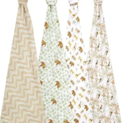 Aden + Anais - 4Pk Swaddles de musselina Tanzânia Sale