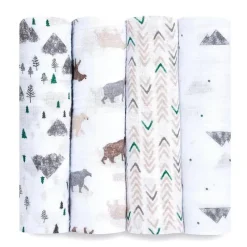 Aden + Anais - 4Pk Swaddles de musselina para ursos Discount