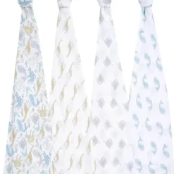 Aden + Anais - Swaddle de musselina de algodão 4Pk, história natural Sale
