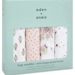 Aden + Anais pacote de 4 cobertores de musselina Dahlia Discount