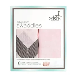 Aden + Anais Swaddles macios e sedosos Ziggy Pink Pacote com 2 Online