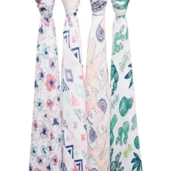 Aden + Anais Trail Blooms 47 Conjunto de Swaddle Clássico, Pacote com 4 Online