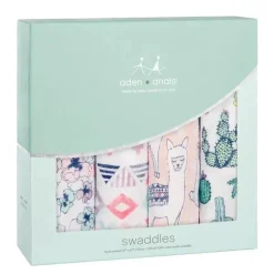 Aden + Anais Trail Blooms 47 Conjunto de Swaddle Clássico, Pacote com 4 Online