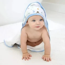 Aden + Anais Aden+Anais - Toalha de Banho com Capuz 2Pk para Bebês, Exploradores do Espaço Clearance