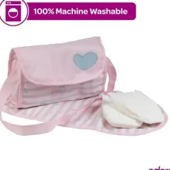 Adora - Bolsa de fraldas para boneca, inclui trocador e 2 fraldas de boneca, rosa pastel clássico Discount