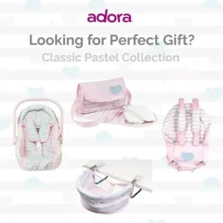 Adora - Bolsa de fraldas para boneca, inclui trocador e 2 fraldas de boneca, rosa pastel clássico Discount