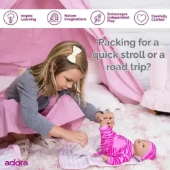 Adora - Bolsa de fraldas para boneca, inclui trocador e 2 fraldas de boneca, rosa pastel clássico Discount