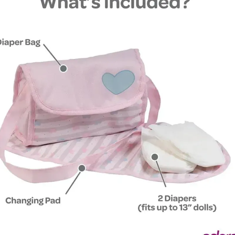 adora__bolsa_de_fraldas_p_SKUZ7PptvHz_7.webp Adora - Bolsa de fraldas para boneca, inclui trocador e 2 fraldas de boneca, rosa pastel clássico Discount