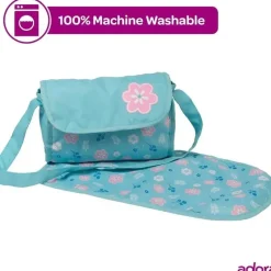 Adora - Bolsa de fraldas para boneca, inclui trocador e 2 fraldas de boneca, Blue Flower Power Discount