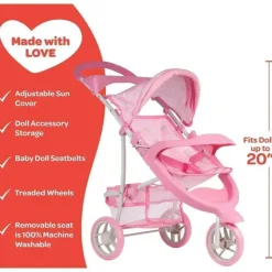 Adora - Carrinho de boneca Snack N Go com sombra, Rainbow Rose Clearance