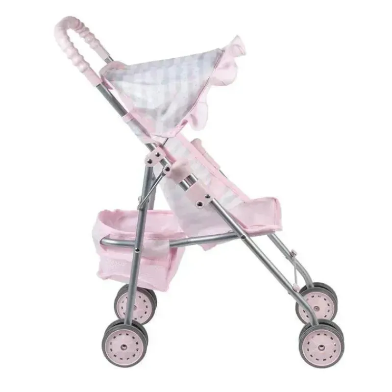 adora__carrinho_de_boneca_SKUsaPwR3i5_1.webp Adora - Carrinho de boneca com coração rosa pastel com sombra de guarda-chuva e acabamento com babados Online