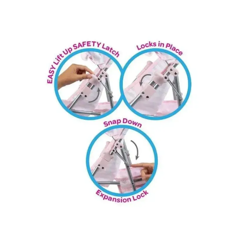 adora__carrinho_de_boneca_SKUsaPwR3i5_2.webp Adora - Carrinho de boneca com coração rosa pastel com sombra de guarda-chuva e acabamento com babados Online