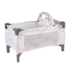 Adora Crib Pink Deluxe Pack N Play (conjunto de 7 peças) Fashion