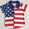 Aier - Camisas listradas com estrela para bebês meninos 4 de julho Clearance