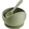 Ali + Oli - conjunto de tigela e colher de silicone, sálvia Hot
