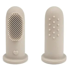 Ali + Oli - Conjunto oral de escova de dentes e limpador de língua para bebês, areia Outlet
