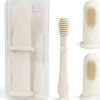 Ali + Oli - conjunto oral para escova de dente e limpador de língua para bebês, marfim Discount