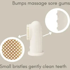 Ali + Oli - conjunto oral para escova de dente e limpador de língua para bebês, marfim Discount
