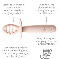 Ali + Oli - (3-Pc) Multi Stage Spoon Set For Baby, Blush Discount