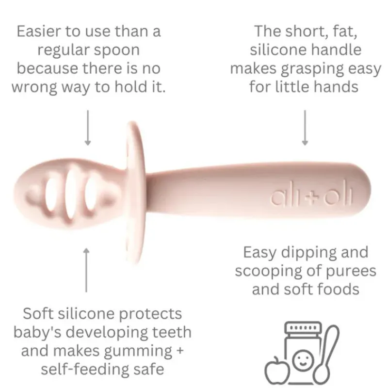 Ali + Oli - (3-Pc) Multi Stage Spoon Set For Baby, Blush Discount