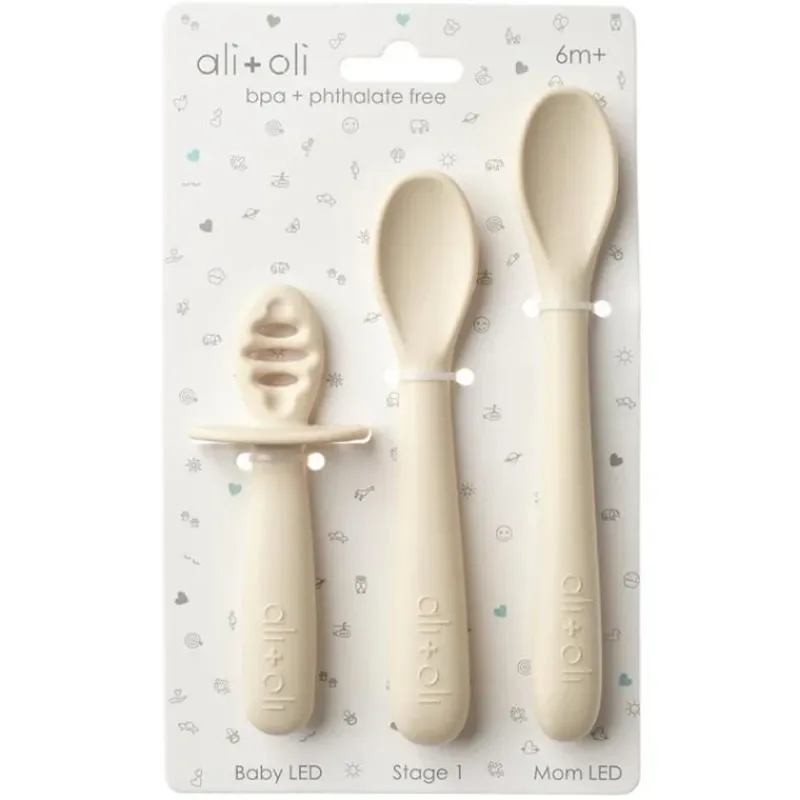 Ali + Oli S25 - Multi Stage Spoon Set For Baby, Coco Clearance
