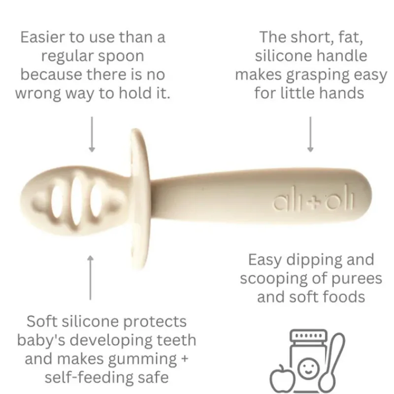 Ali + Oli S25 - Multi Stage Spoon Set For Baby, Coco Clearance