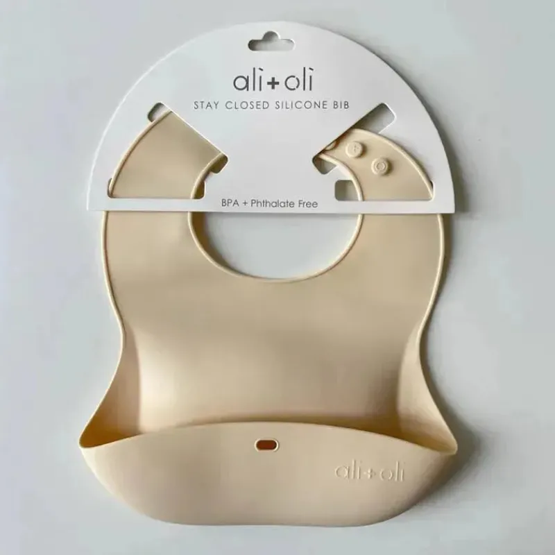 ali__oli_silicone_baby_ba_SKUs3xJCXhc_1.webp Ali + Oli Silicone Baby Babador Roll Up & Stay Closed (Areia) Best