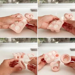 Ali + Oli Ali+Oli - Bandejas para freezer de leite materno, silicone de qualidade alimentar sem BPA, pacote com 2, rosa claro Clearance